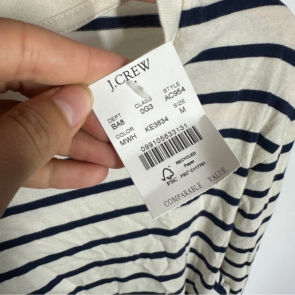 NWT Men’s J.Crew Striped Long Sleeve Top sz M - Picture 5 of 7